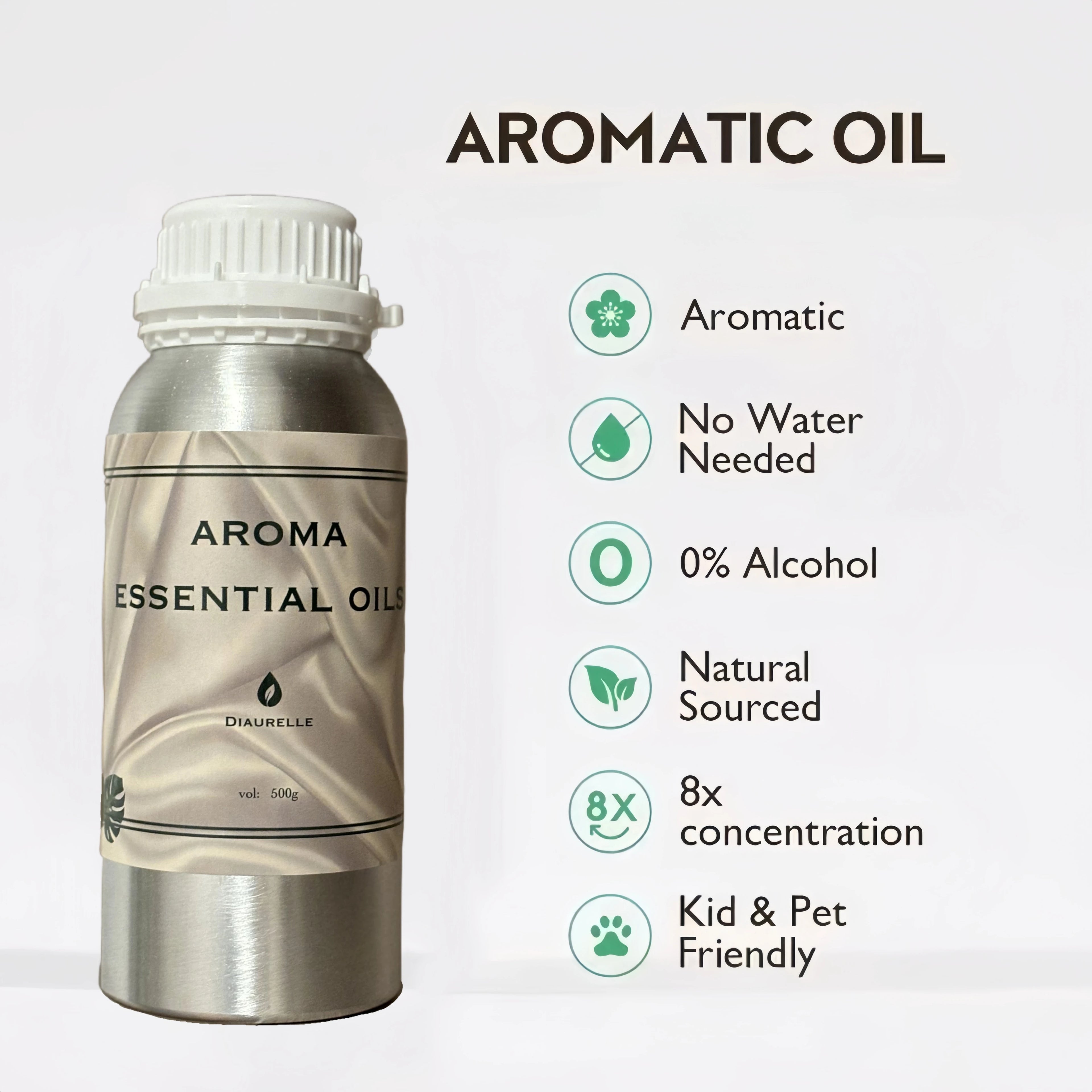 Aroma Diffuser Perfume Fragrance Oil Pure Scented Air Freshener Scent Diffusers Diaurelle 500ML Essential Oil Diffuser Natural