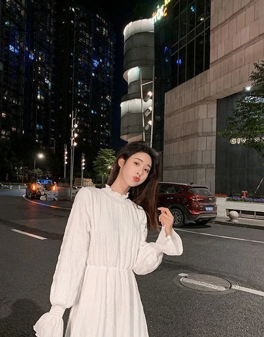 Clothing Holiday Female Dresses 2025 Beach Women's Dress Midi Long Sleeve X New Features of Cotton Summer Luxury Loose Trendy Xl