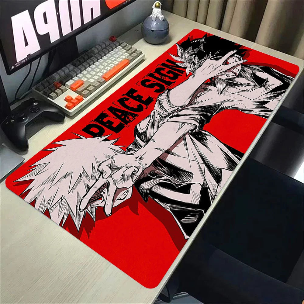 900x400 Mouse Pad My Hero Academia Keyboard Pad Gaming Accessories Desk Mat Natural Rubber Anti-slip Soft Office Tapis De Souris