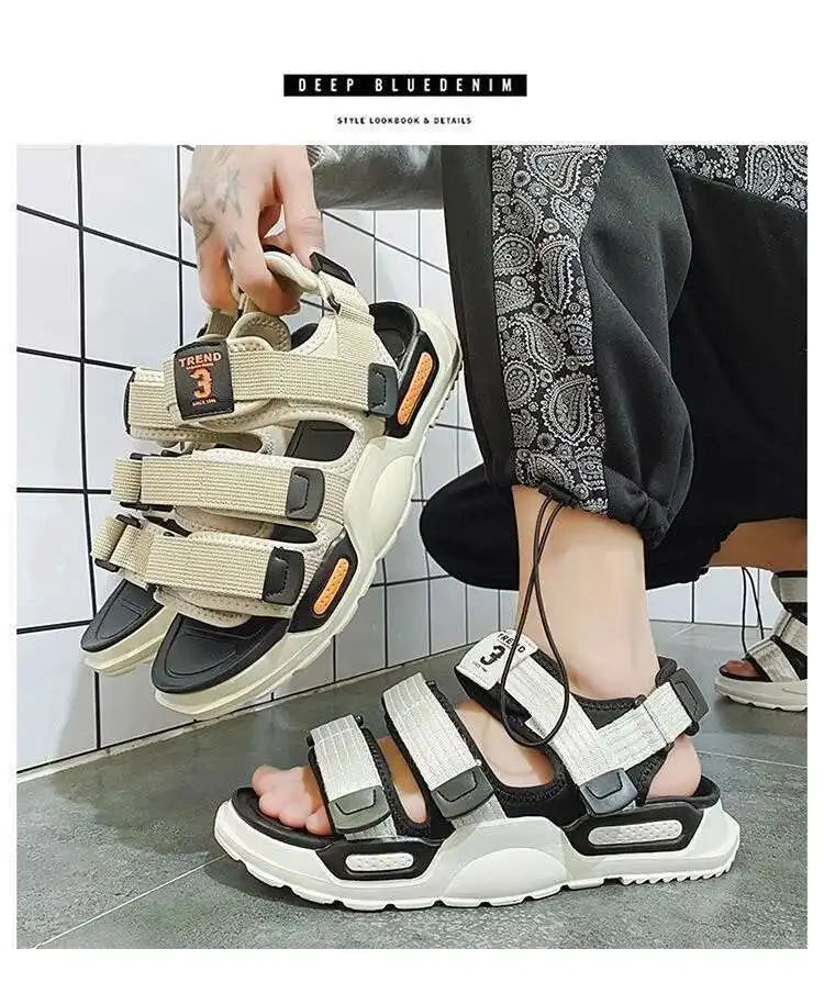 Fashion Sandals Summer Wear-resistant 2023 New Sports Dual-purpose Slippers Beach Shose Men Breathable Light Anti-Slippery