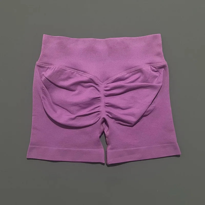 HISTELLO Impact Shorts 4.5" Women Fitness Sports Biker Shorts Low Waist Gym Short Workout Scrunch Butt Yoga Seamless Leggings