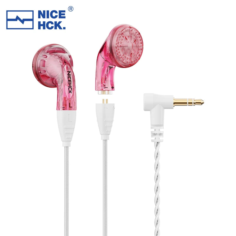 NICEHCK YDX Earbud HiFi Wired Microphone Earphone 14.8mm Dynamic Driver Music Headset With 2Pin Silver Plated OCC Mixed Cable