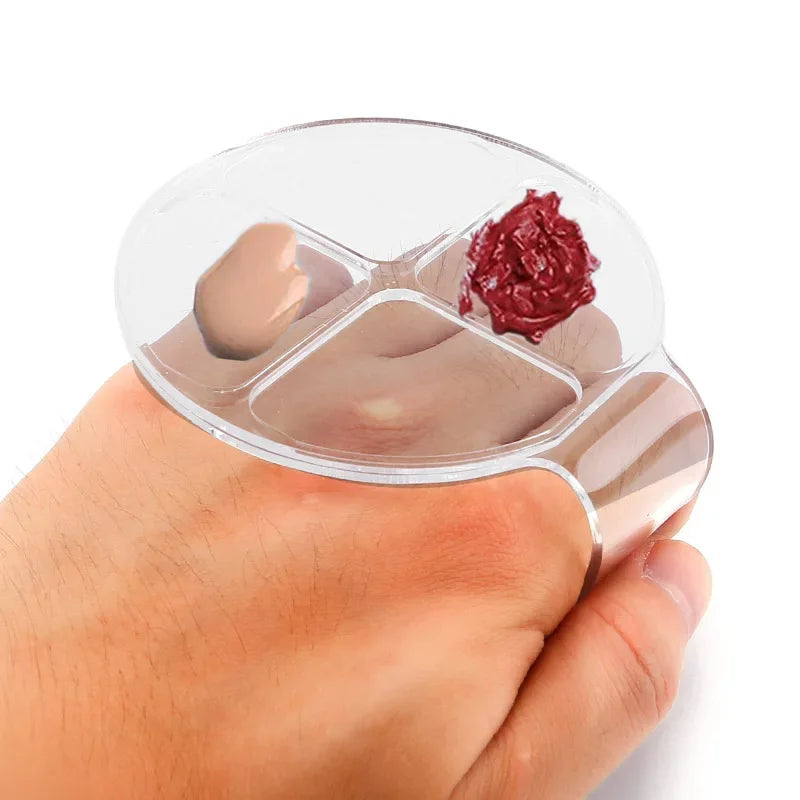 Makeup Mixing Palette, Handheld Palette Clear Acrylic Nail Art Manicure Palette Foundation Mixing Tray for Foundation