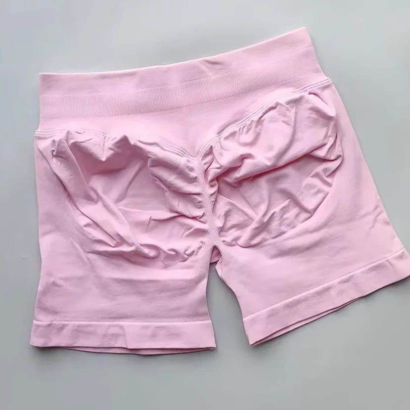 Gym Summer Women's Yoga Exercise Shorts Seamless High Waist Hip Tight Solid Color Shorts Yoga Exercise leggings