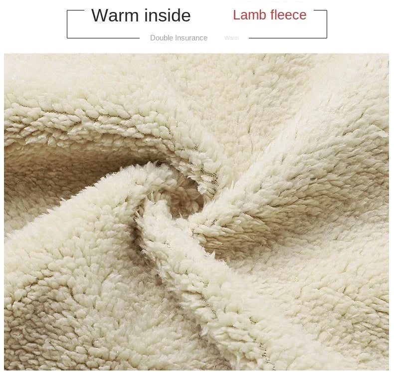 Winter Lambswool Zipper Hoodies Thicken Warm Jacket Men Long Sleeve Sweatshirts Casual Sports Fleece Coats Hooded Man Jackets