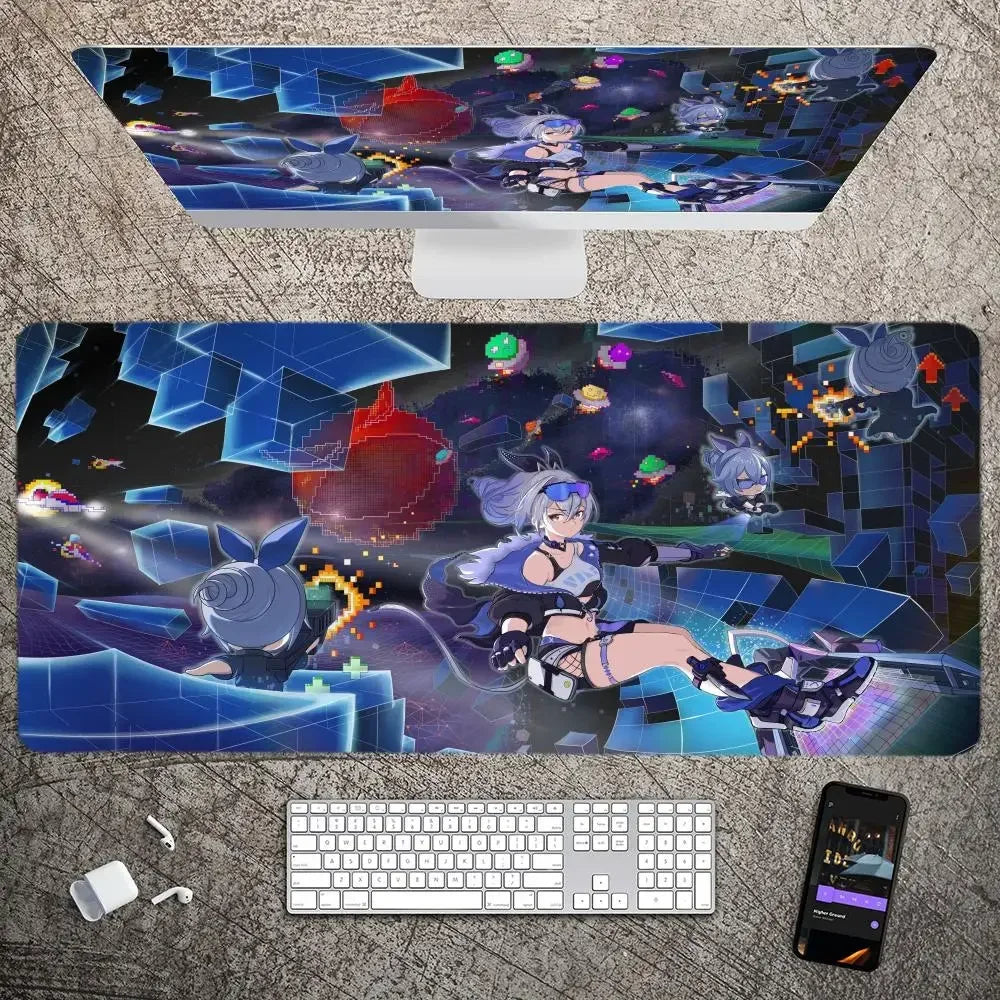 New Arrivals Silver Wolf Honkai Star Rail Mousepad Large Gaming Mouse Pad LockEdge Thickened Computer Keyboard Table Desk Mat
