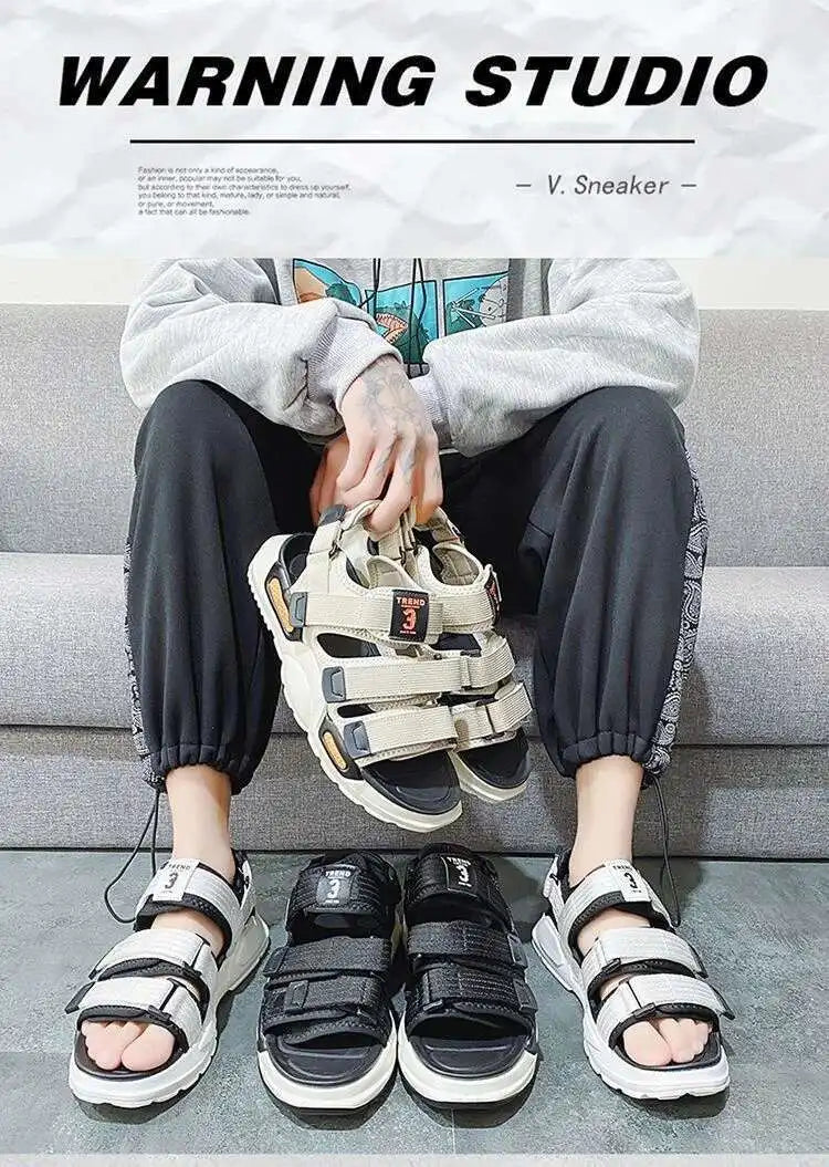 Fashion Sandals Summer Wear-resistant 2023 New Sports Dual-purpose Slippers Beach Shose Men Breathable Light Anti-Slippery