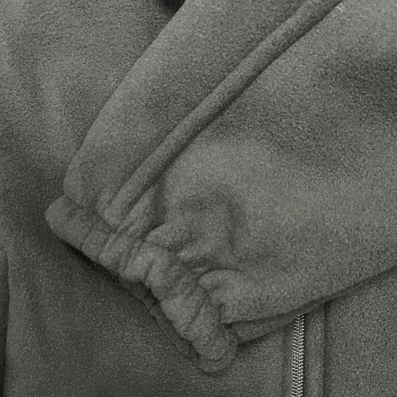 Winter Thicken Polar Fleece Jacket Warmth Windproof Full Zip Up Coat Multiple Zipper Pockets Outdoors Plus Size Jackets Outwear