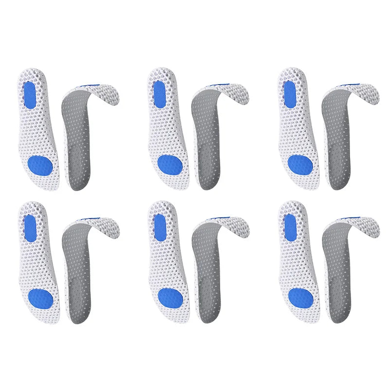 3Pairs/6Pairs Memory Foam Insoles For Shoes Sole Mesh Deodorant Breathable Cushion Running Insoles For Feet