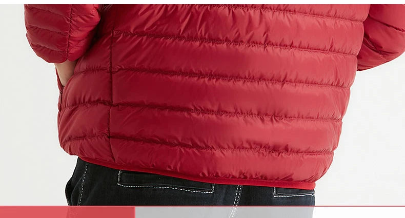 Man 90% Duck Down Hooded Jacket Winter Autumn Coat Men Ultra Light  Jackets Warm Outwear Parkas Outdoors Campaign Clothes