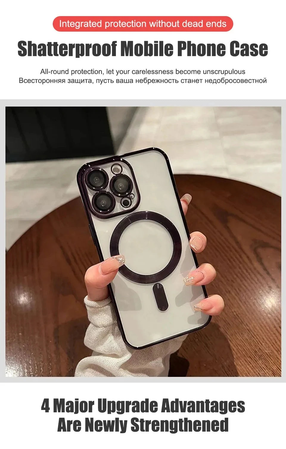 Plating Soft TPU Full Lens Protect Case for iPhone 13 14 12 11 15 Pro Max Plus Magsafe Magnetic Phone Case Wireless Charge Cover