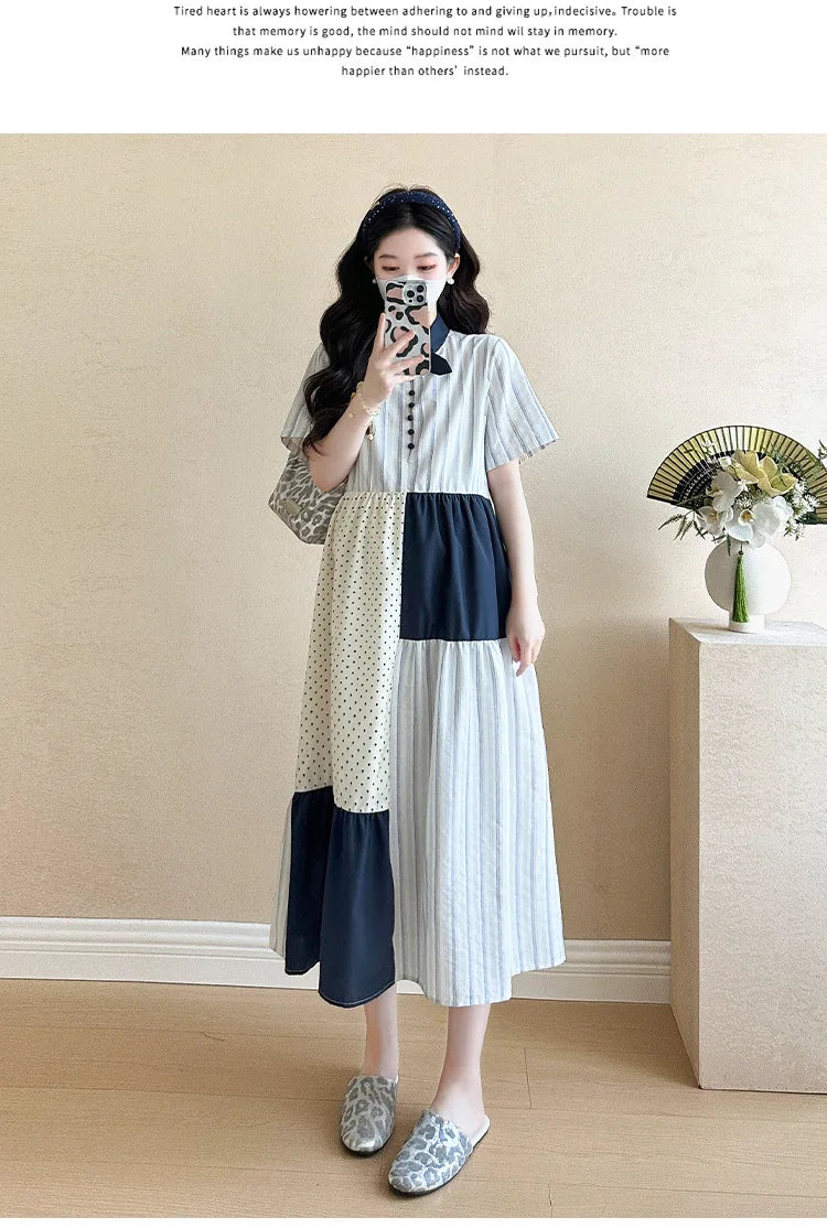 Umstandsmode Sommer 2025: Modisches Kleid, das Persönlichkeit und Temperament unterstreicht, schlank macht und jünger aussehen lässt.