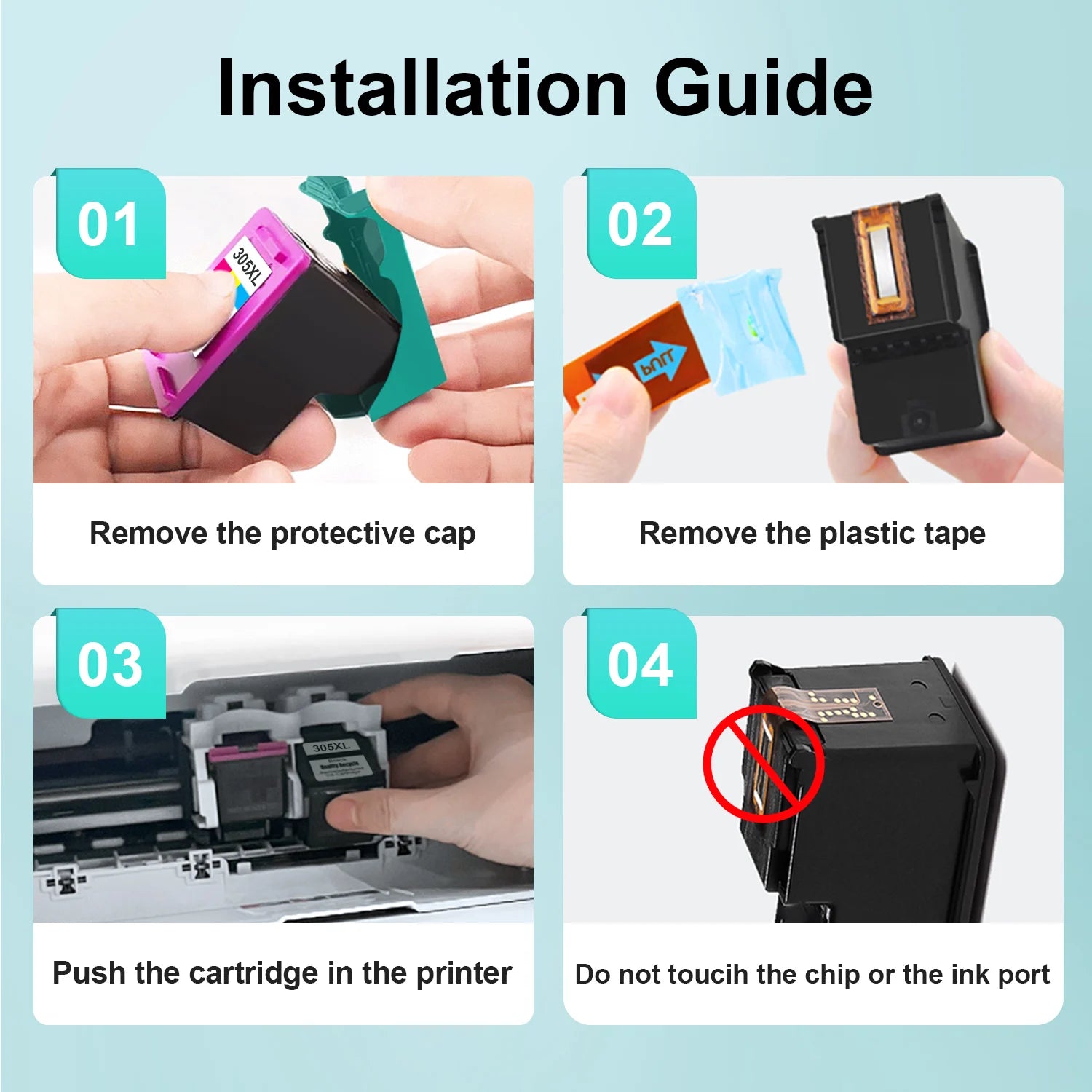 304XL hp High Yield Replacement for 304 XL Ink Cartridge Black Tri-color Work With Deskjet Envy AMP Printer