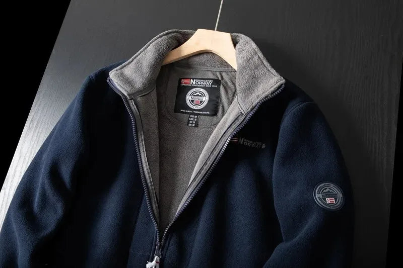 Windproof Fleece Padded Jacket for Men, Anti-Freezing, Warm Coat, Polar Cold, Large Size, Leisure, Fashion, Fall, Winter, New,