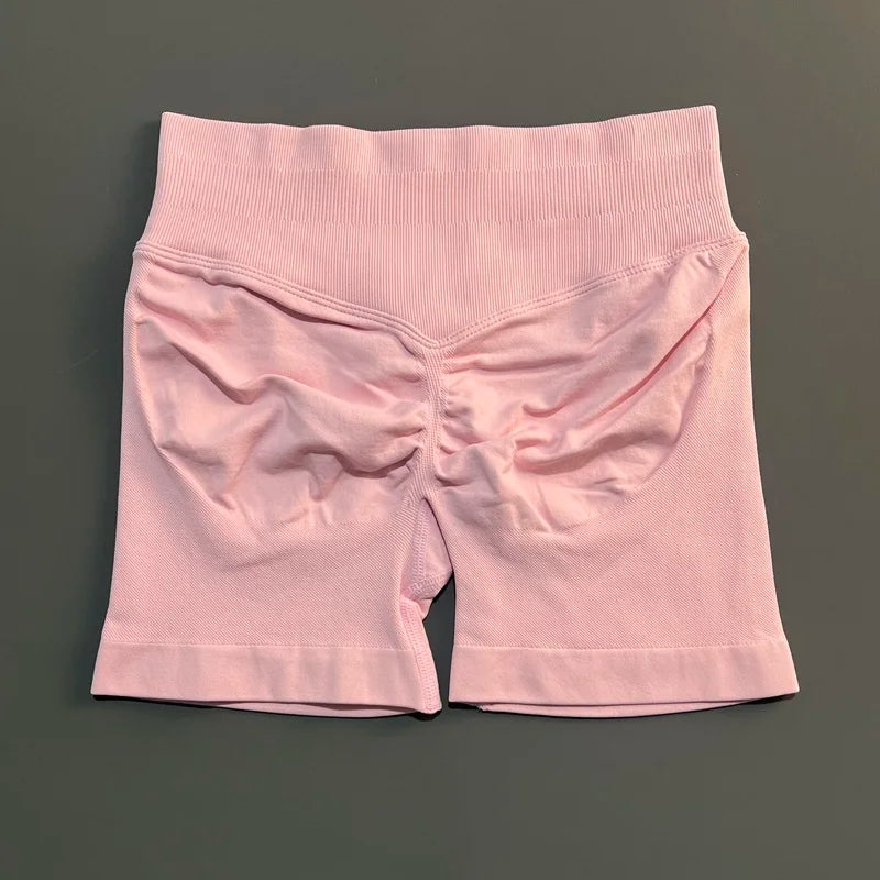 HISTELLO Impact Shorts 4.5" Women Fitness Sports Biker Shorts Low Waist Gym Short Workout Scrunch Butt Yoga Seamless Leggings