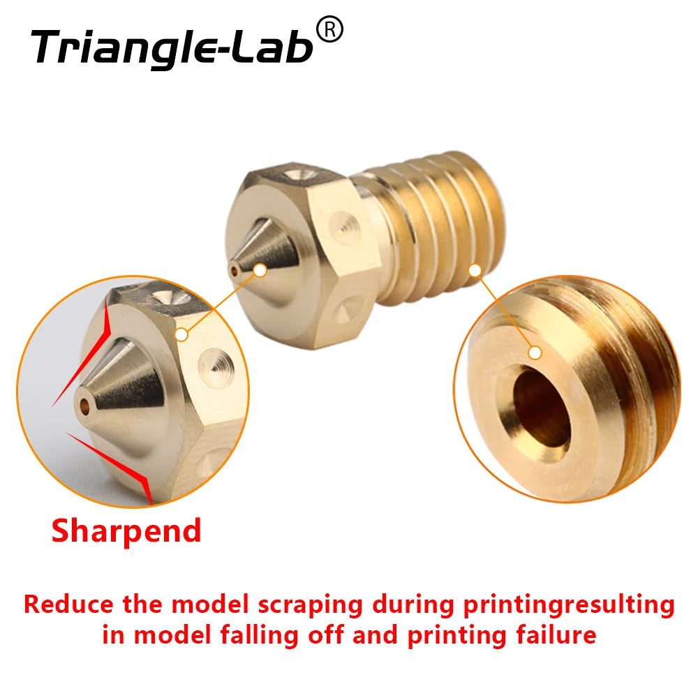 trianglelab BRASS V6 Nozzle for 3D printers hotend 3D printer nozzle for TD6 DDE CHC KIT v6 hotend extruder prusa i3 mk3