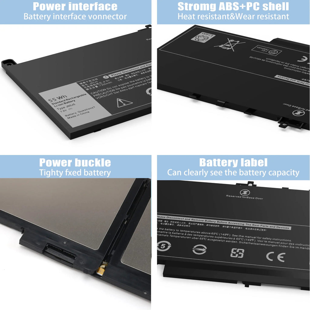 E7470 E7270 J60J5 Battery for Dell Latitude E7470 E7270 7470 7270 1W2Y2 0MC34Y MC34Y R1V85 242WD GG4FM WYWJ2 451-BBSX 451-BBSY