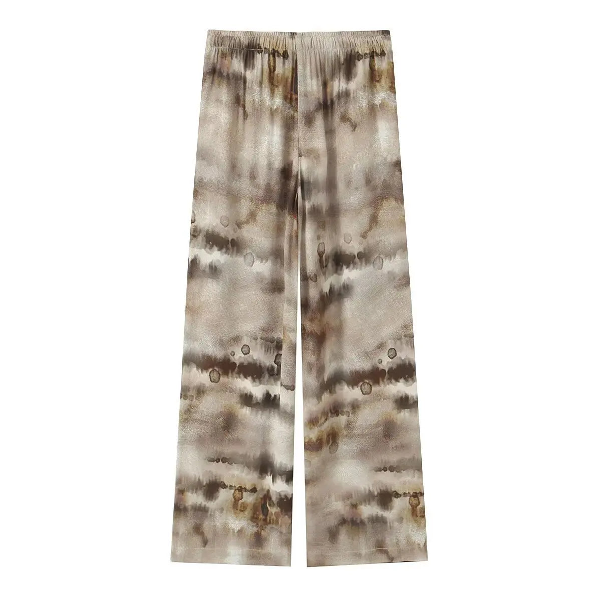 Women's clothing 2025 new fashion casual suits women's clothing European and American style tie-dye printed shirt straight pants