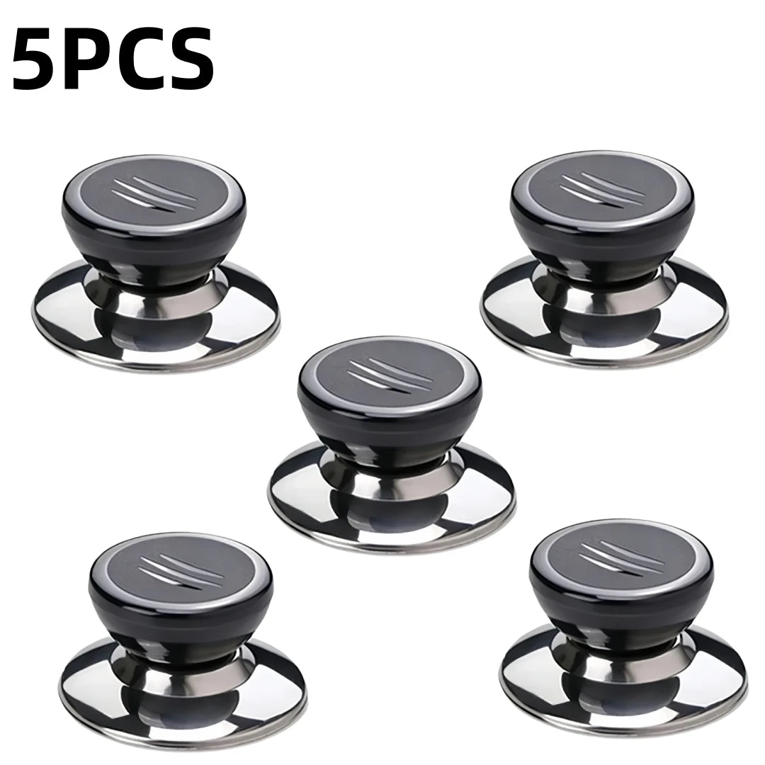 Black Anti-Scalding Pot Lid Knob Replaceable Universal Pot Lid Handle Pot Lid Head Kitchen Accessories Handle Pot Cap Pot Handle