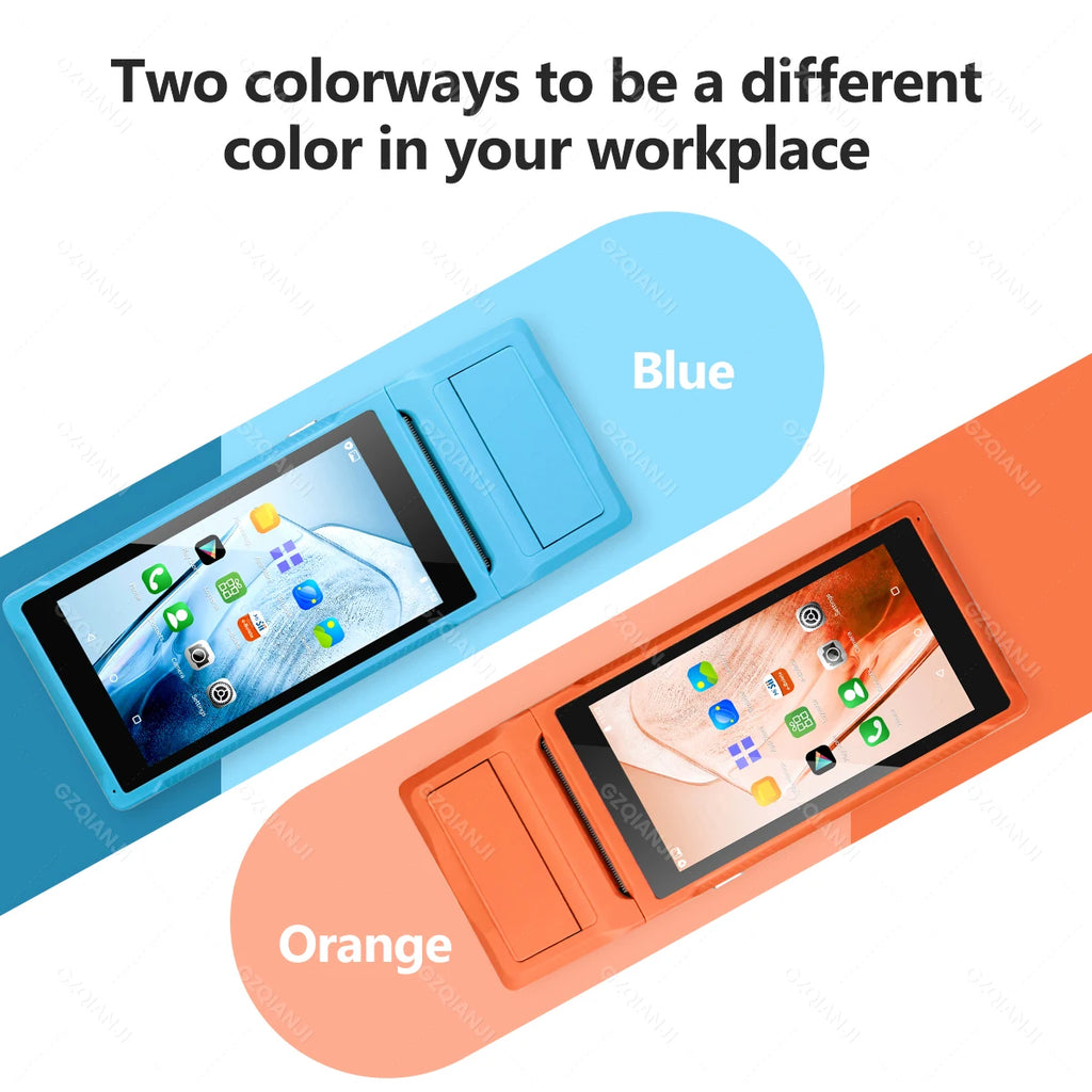 4G 3G Android 12/8.1 PDA POS System & 58mm Thermal Printer Bluetooth WiFi Handheld POS Terminal 5.5'' Touch Screen Loyverse app