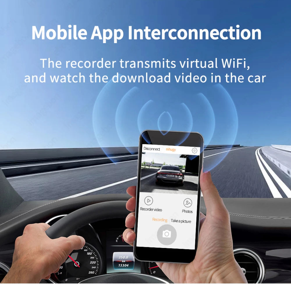 11.26" 4K 2160P Car Dvr Carplay Android Auto Dash Cam GPS WIFI BT FM Stream Rear View Mirror Dashcam Dvrs Camera Drive Recorder