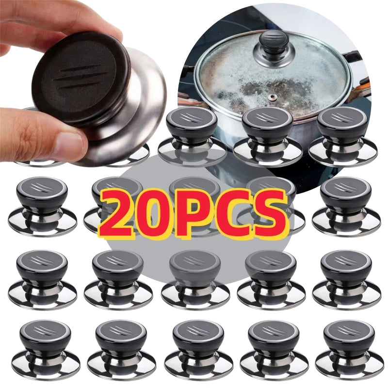 Black Anti-Scalding Pot Lid Knob Replaceable Universal Pot Lid Handle Pot Lid Head Kitchen Accessories Handle Pot Cap Pot Handle