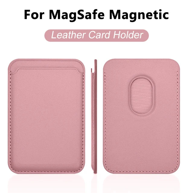 For Magsafe Leather Magnetic Wallet Case For iPhone 14 12 15 13 Pro Max Magnetic Card Bag Cover Samsung S23 S22 Ultra Accessory