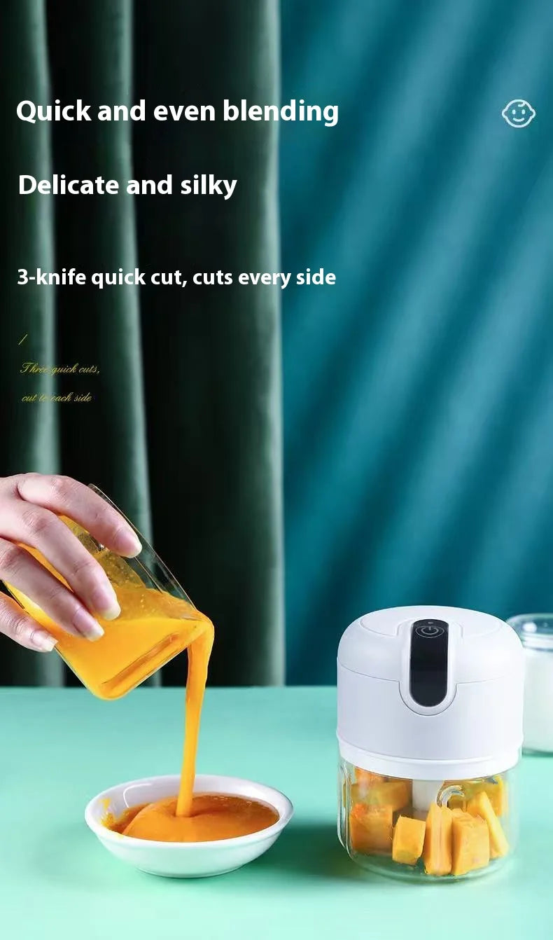 Electric Mini Garlic Vegetable Chopper Garlic Masher Portable Chopper Multi Function Meat Grinder Masher Machine Usb Charging