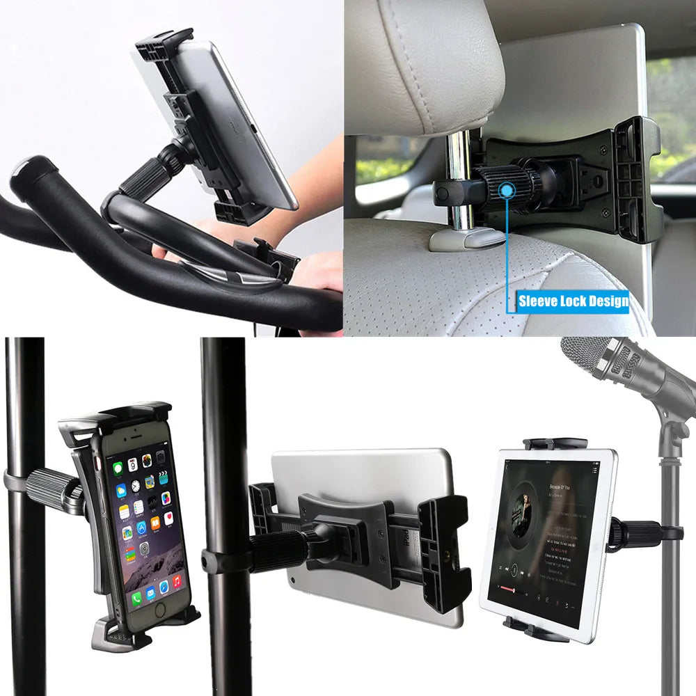 Bike Tablet Holder Bicycle Car Phone Tablet Mount for Indoor Gym Exercise for iPad Air Pro Mini Xiaomi Huawei 4.5 to 13‘’ Tabs