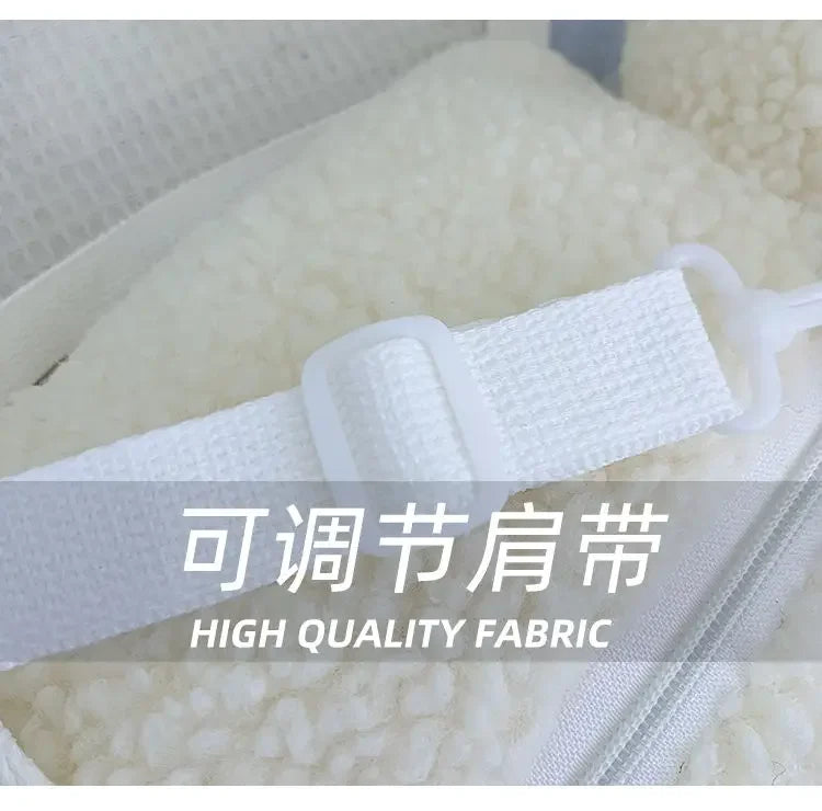 Kawaii Miffy Rabbit plush bag Doll Tote cartoon cute One shoulder Crossbody storage bag Birthday toy Christmas gift