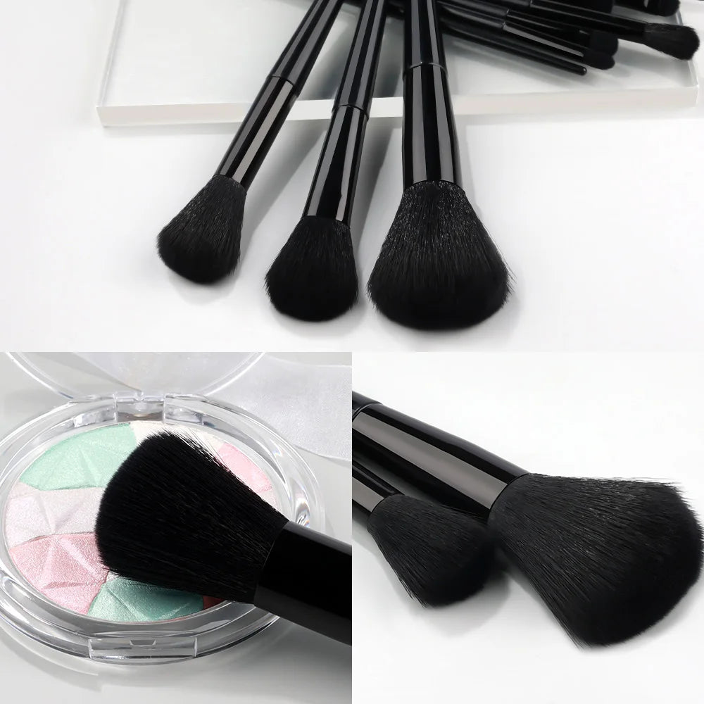 Makeup Brushes Set 13Pcs Premium Synthetic Brush Foundation Powder Blending Concealer Eyeshadow Blush Cosmetics Brushes Travel
