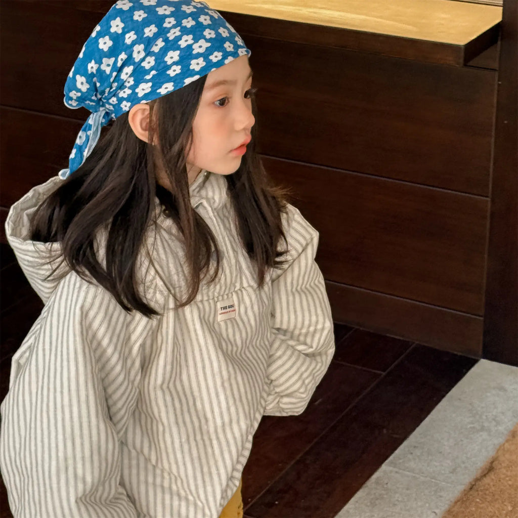 Cotton Clothes 2025 Autumn Winter New Childrens Clothing Korean Style Boys and Girls Fashion Pullover Hooded Cotton Clothes