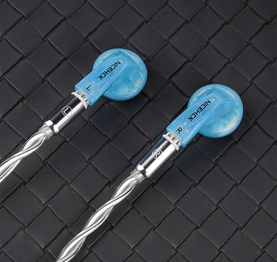 NICEHCK YDX Earbud HiFi Wired Microphone Earphone 14.8mm Dynamic Driver Music Headset With 2Pin Silver Plated OCC Mixed Cable