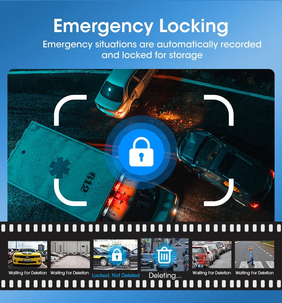 Srnubi Universal 11.26” Car DVR Wireless Carplay Android Auto 4K Front 1080P Rear Camera Dashcam GPS Navi Dashboard 24H Parking