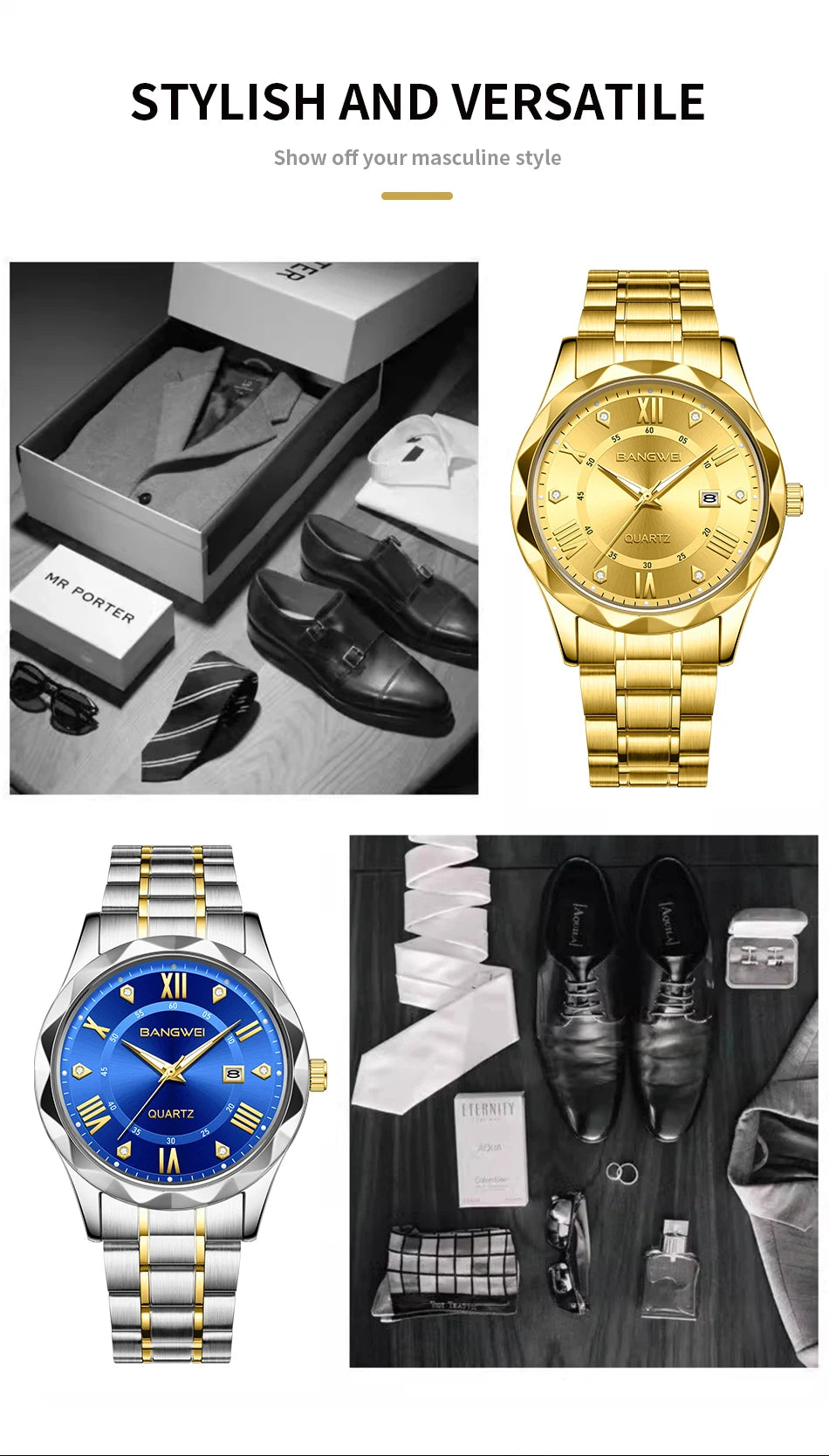 LIGE Men Watch BangWei Top Brand Luxury Watch Men Waterproof Week Date Clock Sport Watch Men Quartz Wristwatch Relogio Masculino