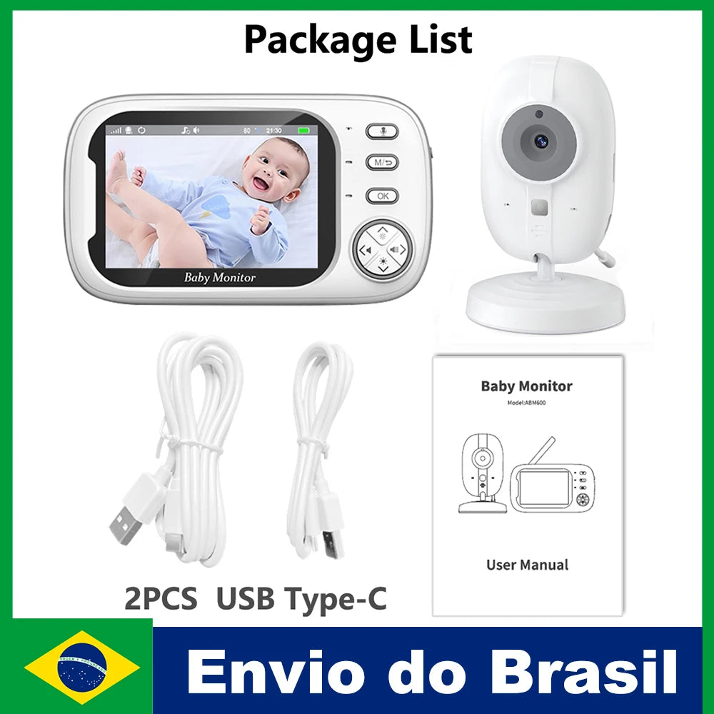 Baby Monitor With Camera 3.5 inch LCD Electronic Babysitter 2 Way Audio Night Vision Video Baby Nanny Radio Better than VB603