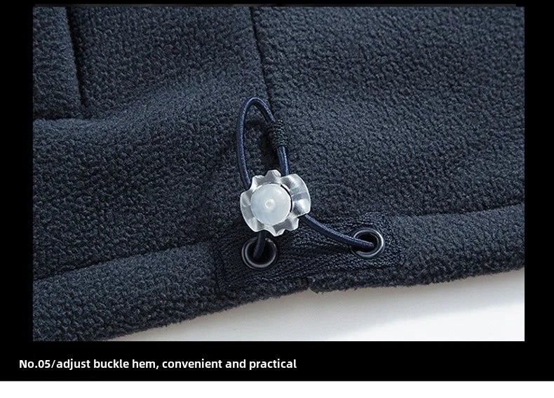 Outdoor Ski Fleece Jacket Men's Autumn And Winter Brand Thick Very Cold Plush Lapel Coat Casual Snow Windproof Sweatshirt Jacket