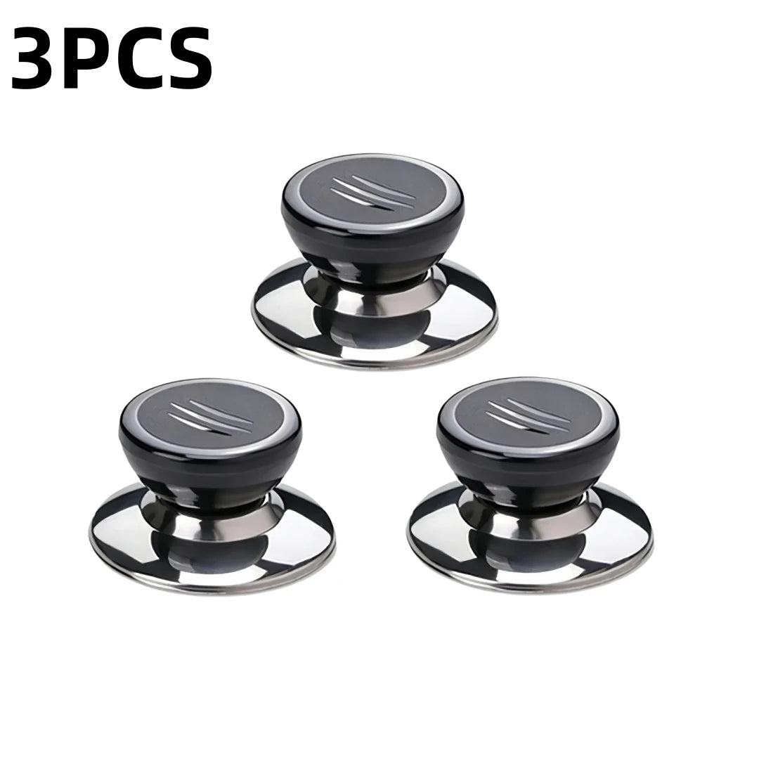 Black Anti-Scalding Pot Lid Knob Replaceable Universal Pot Lid Handle Pot Lid Head Kitchen Accessories Handle Pot Cap Pot Handle