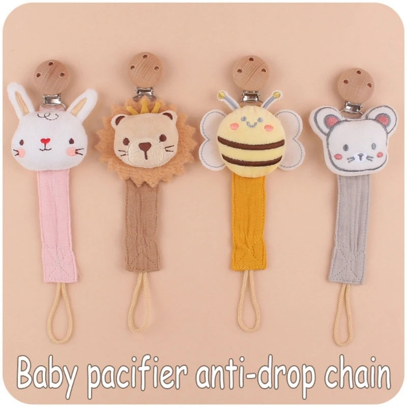 Baby Pacifier Clip Chain Cotton Cartoon Country Style Holder Dummy  Handmade   Christmas Gift Dropshipping