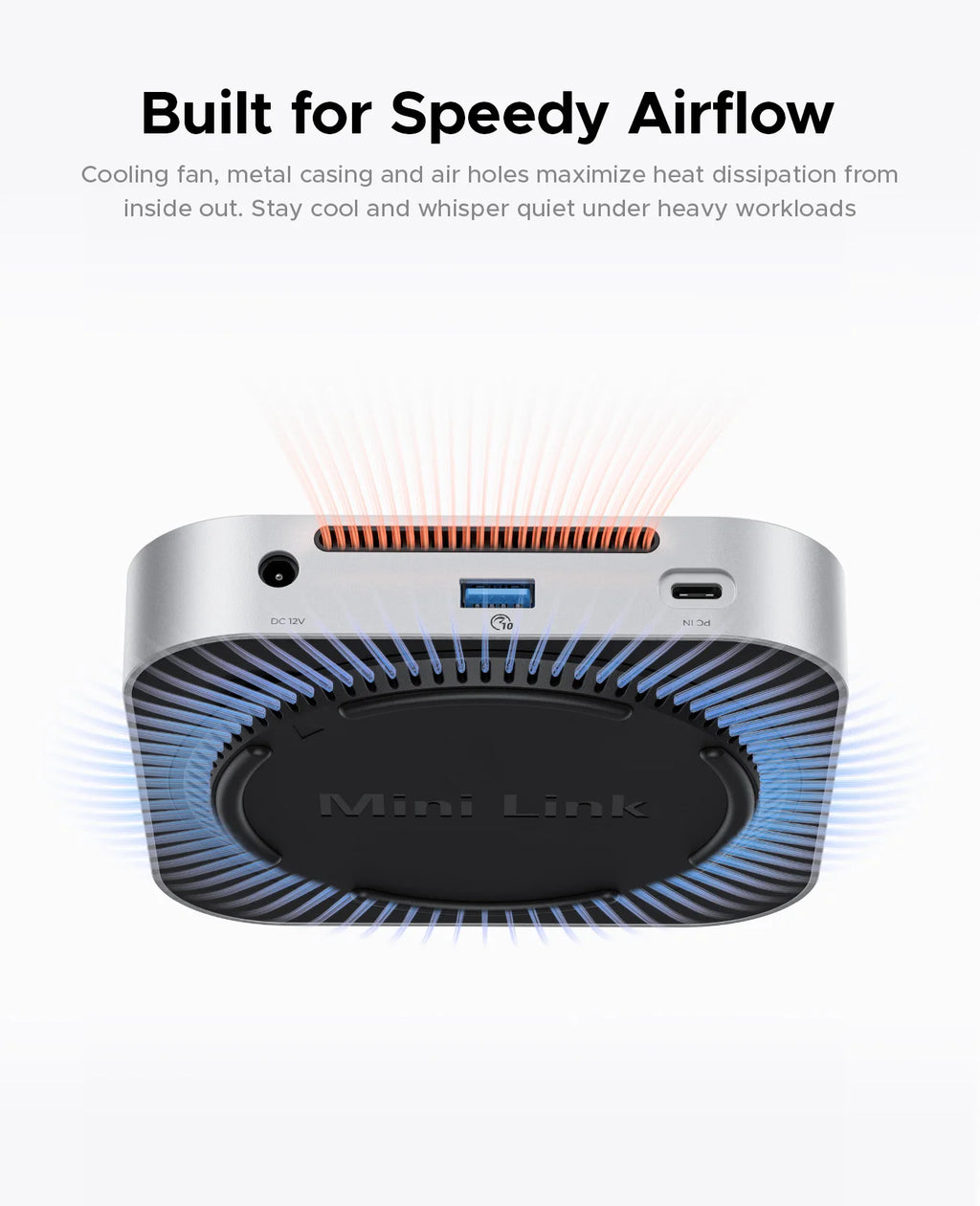 ORICO MiniLink USB C Hard Drive Enclosure Docking Multi Interface Converter SD/TF 4.0 USB4 Transfer Designed for MacMini M4 Dock