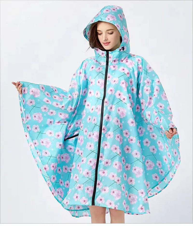 New Men Women Motocycle Raincoat Lightweight Rain Coat Poncho Waterproof Cloak Raincoats Adults Biker Hiking Windproof Rainwear