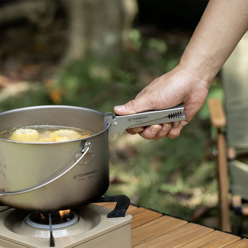 Titanium Pot Clip Multi-functional Kitchen Utensil Clip Heat-resistant Pot Holder Non-slip Pot Clip Versatile Pot and Pan Holder