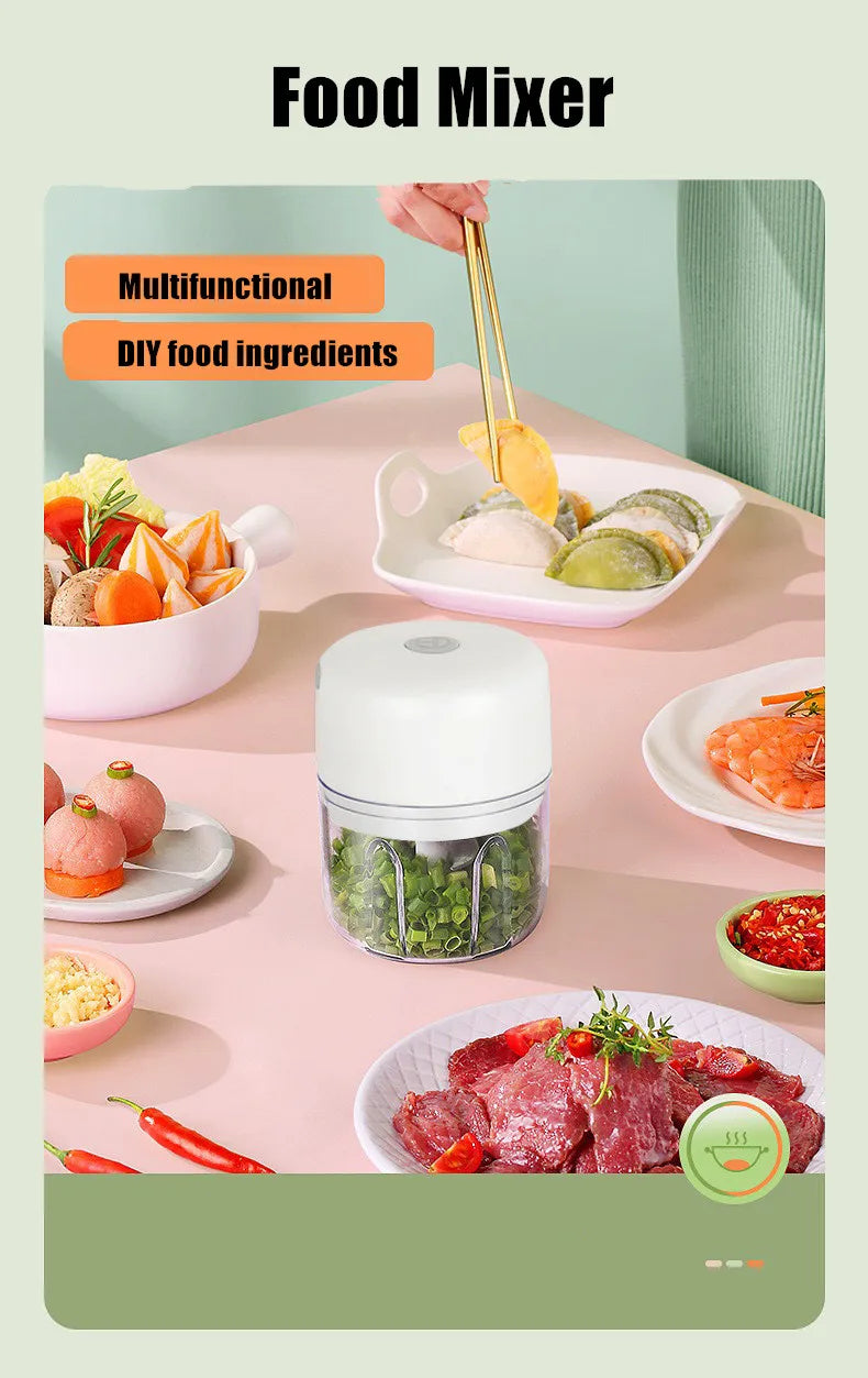 Multifunctional Cooking Machine Automatic Household Meat Grinder Baby Supplementary Food Stirring Minced Garlic ﻿