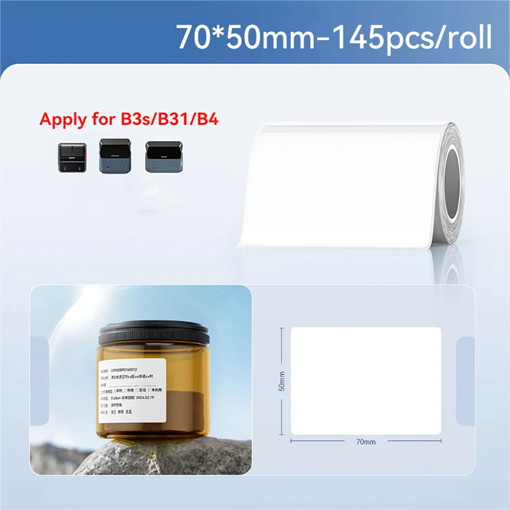 Large Size Labels for Niimbot B4 Label Printer Barcode Price Tag Retail Self-adhesive Stickers for Small Bussiness