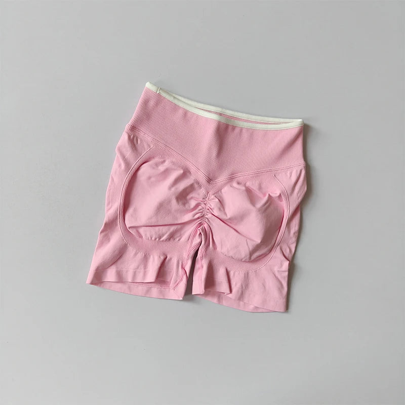 Gym Shorts Women Fitness Sports Biker High Waisted Shorts Running Yoga Shorts Workout Scrunch Butt Seamless Workout Tight
