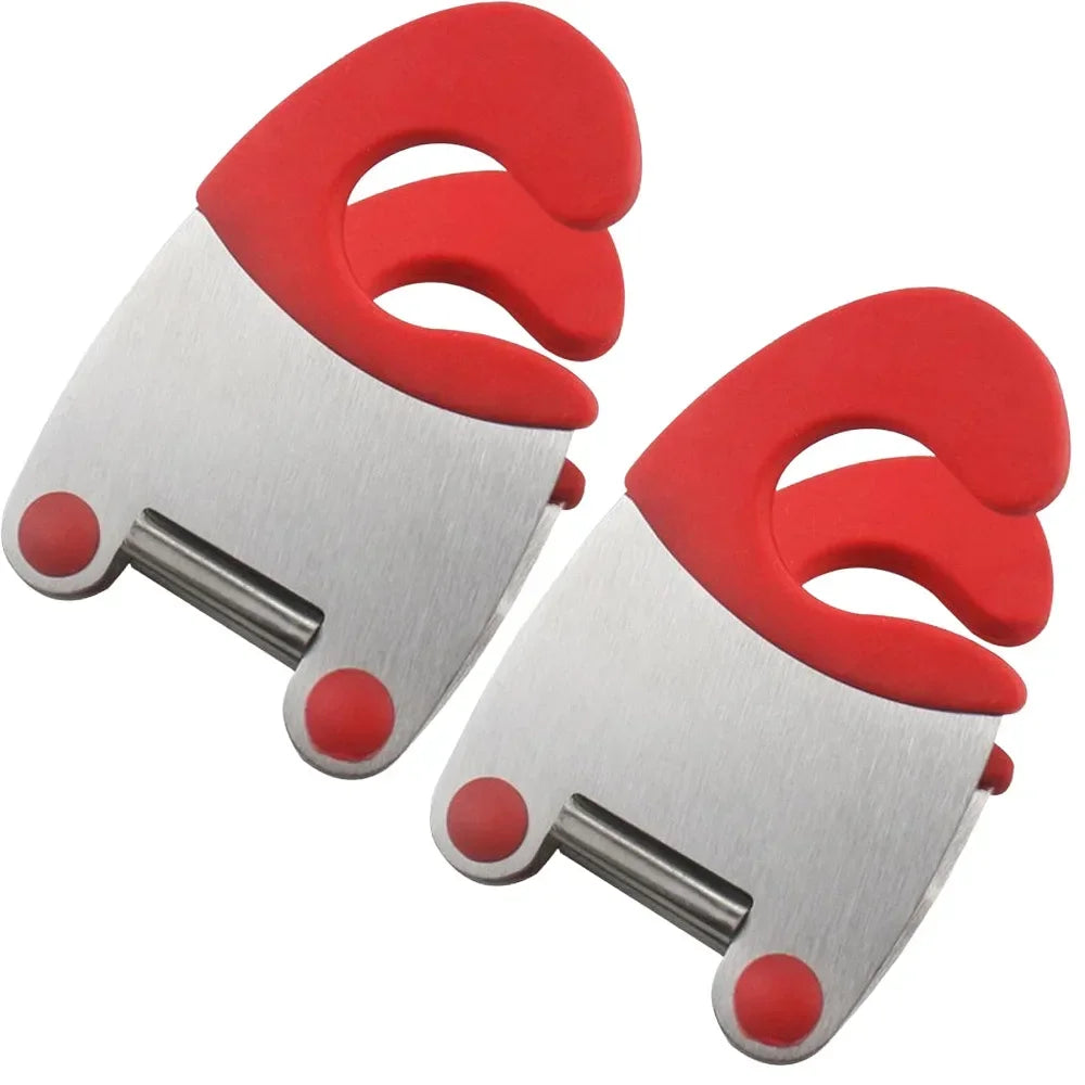 Stainless Steel Pot Spoon Holder, Anti-Scald Silicone Grip Pot Clip Holder For Spoon, Kitchenware Bowl Clip, Cooking Utensils