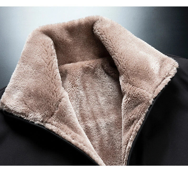 Men 2025 Winter Windproof Warm Thick Fleece Jacket Men Fashion Casual Coat Men Autumn Brand Outwear Outdoor Classic Jacket Men