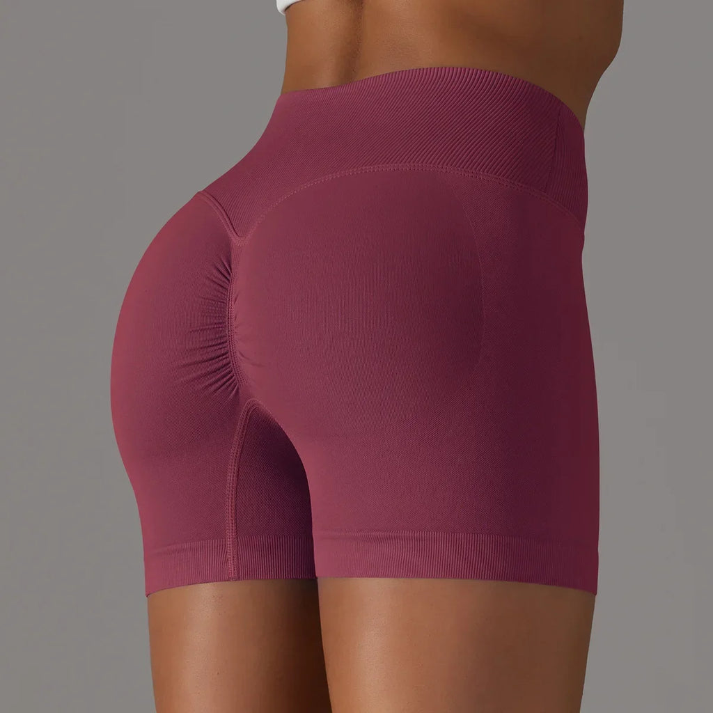 Women High Waist Workout Fitness Yoga Shorts Gym Push Up Yoga Leggings Scrunch Butt Seamless Sports Shorts