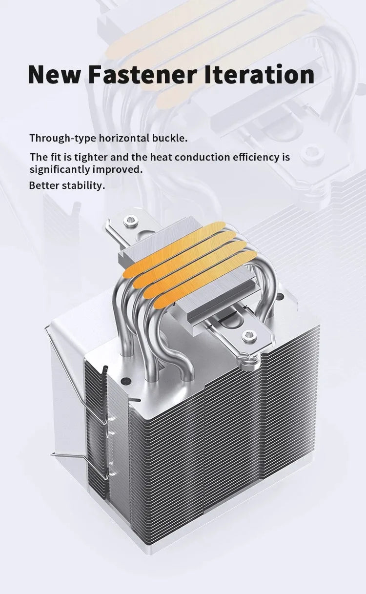 JONSBO-PWM Ventilador CPU, 4 Heat Pipe, CPU Cooler, Refrigerador de ar para Intel LGA1700, 1200, 115X, AMD, AM4, AM5,CR-1400 EVO