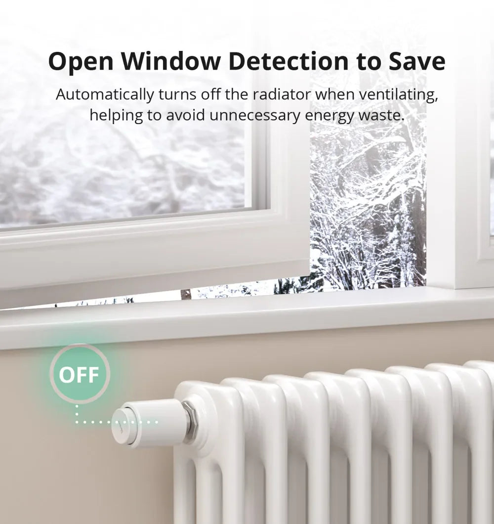 SONOFF TRVZB Zigbee Thermostatic Radiator Valve Smart Home Heating Froest Protection Remote Group Control via eWeLink Alexa